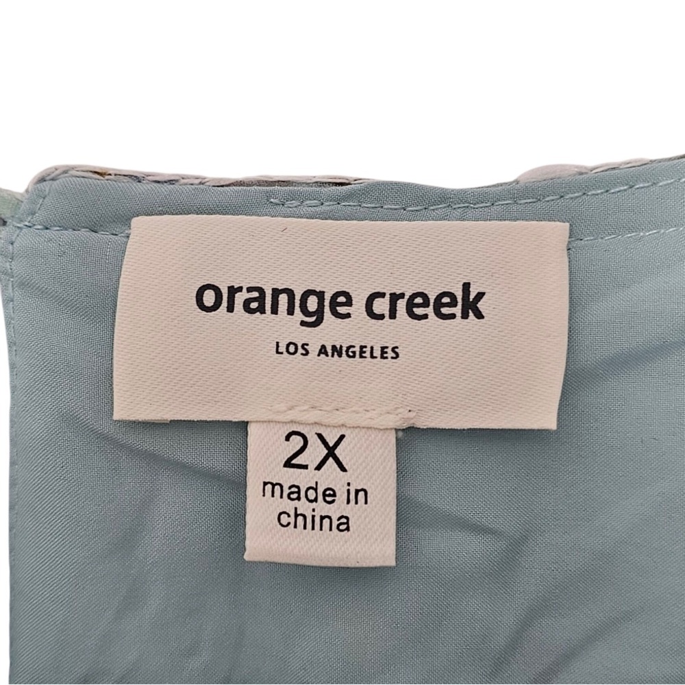 Orange Creek Los Angeles Dress with Gray and White Floral Pattern Sz 2X - Picture 9 of 10